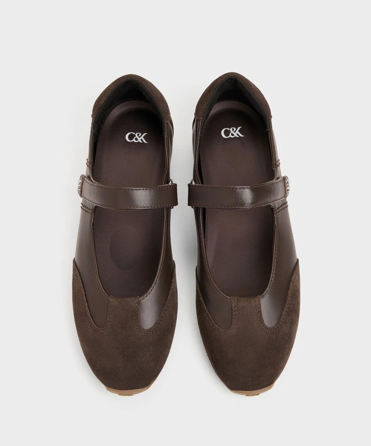 찰스앤키스(CHARLES & KEITH) 제이스 레더 & 스웨이드 메리제인 스니커즈 2colors SL1-71650004-1