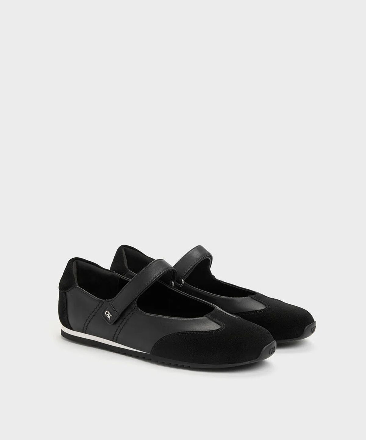 찰스앤키스(CHARLES & KEITH) 제이스 레더 & 스웨이드 메리제인 스니커즈 2colors SL1-71650004-1