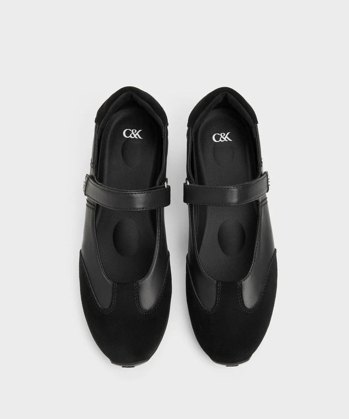 찰스앤키스(CHARLES & KEITH) 제이스 레더 & 스웨이드 메리제인 스니커즈 2colors SL1-71650004-1