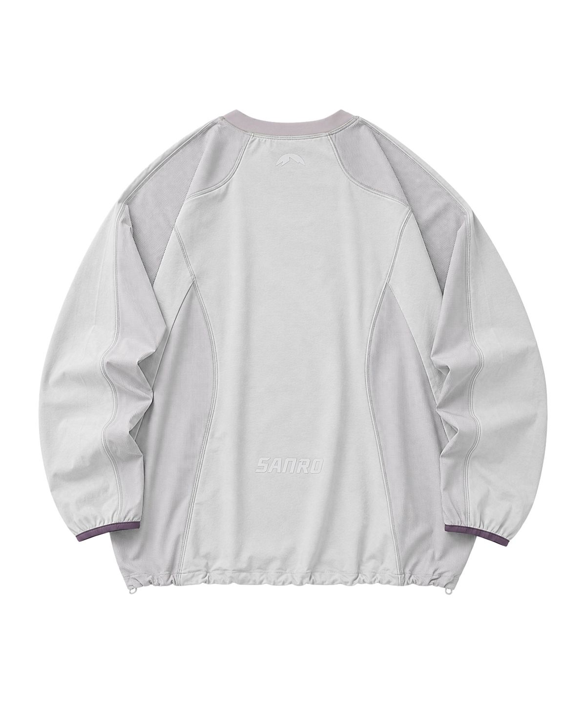 산로(SANRO) [UNISEX] 퀵드라이 리플렉티브 프린트 풀오버 티 - 아이스그레이