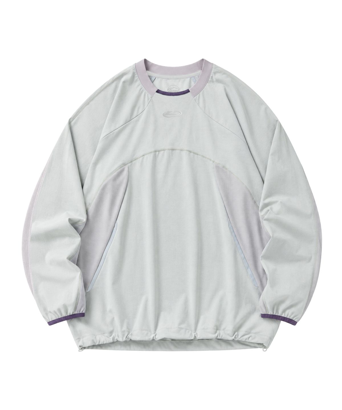산로(SANRO) [UNISEX] 퀵드라이 리플렉티브 프린트 풀오버 티 - 아이스그레이