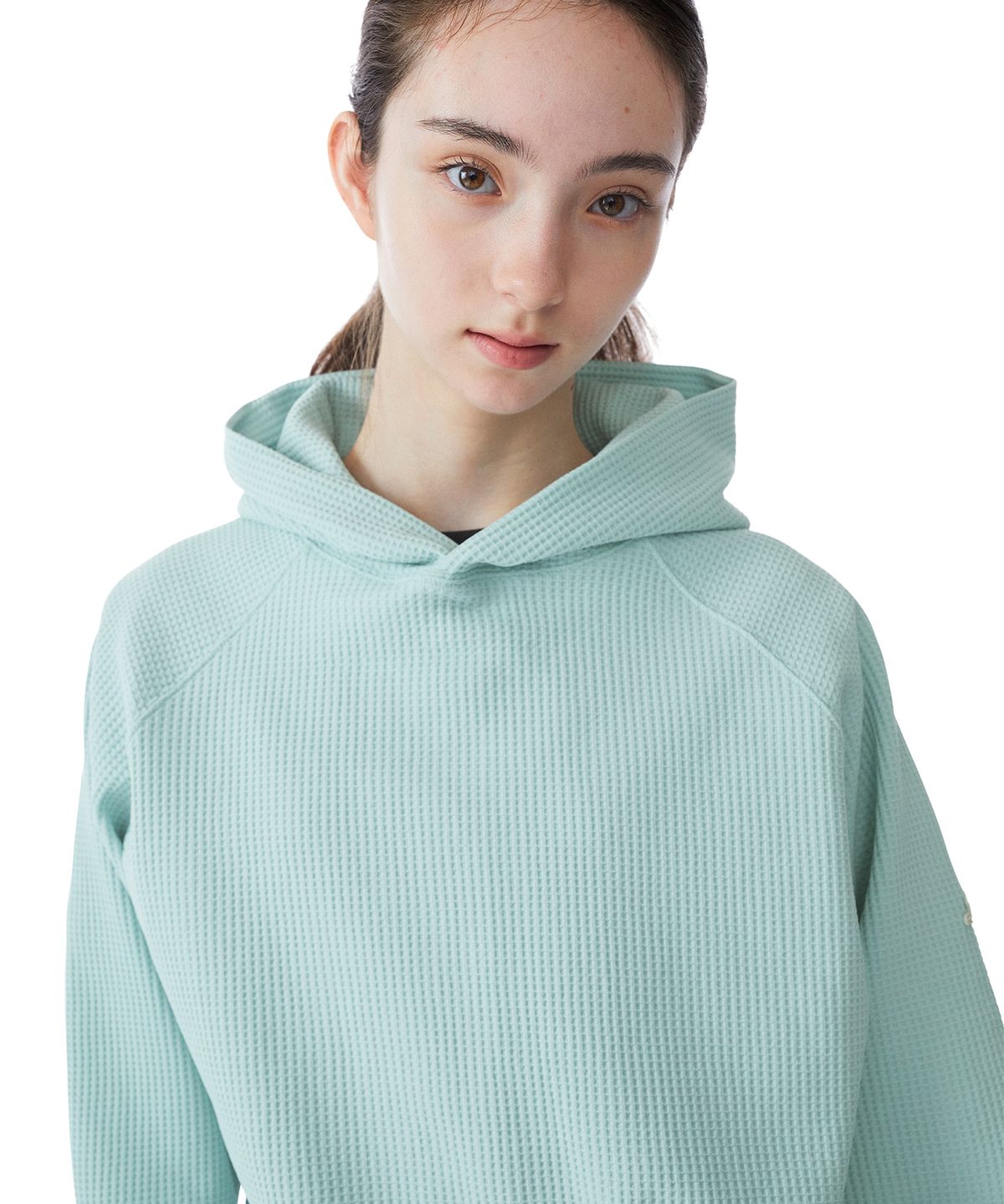 썬러브투어(SUNLOVETOUR) Aero Waffle Hoodie Light Olive