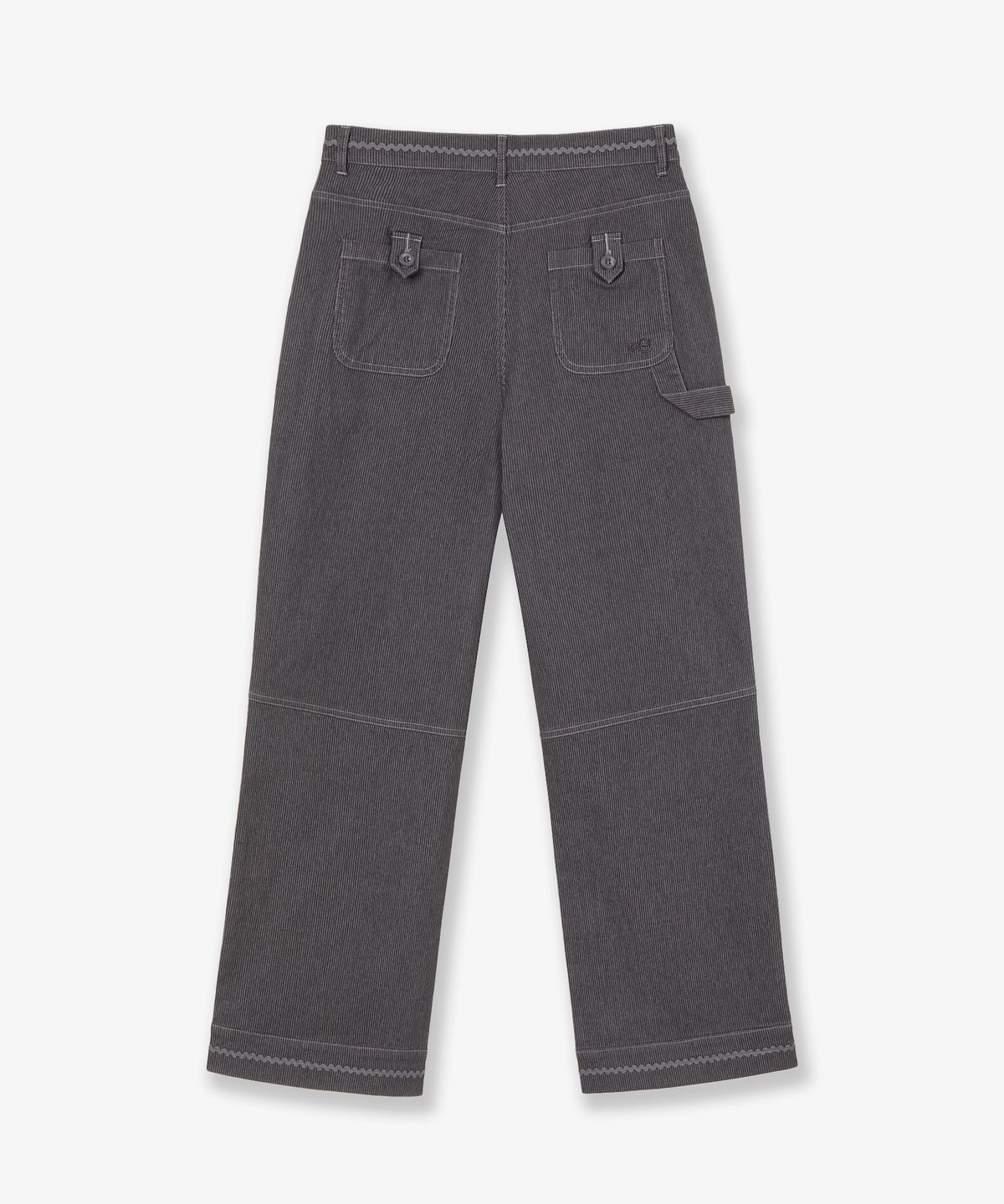 에이이에이이(AEAE) STRIPE WORK PANTS [CHARCOAL]