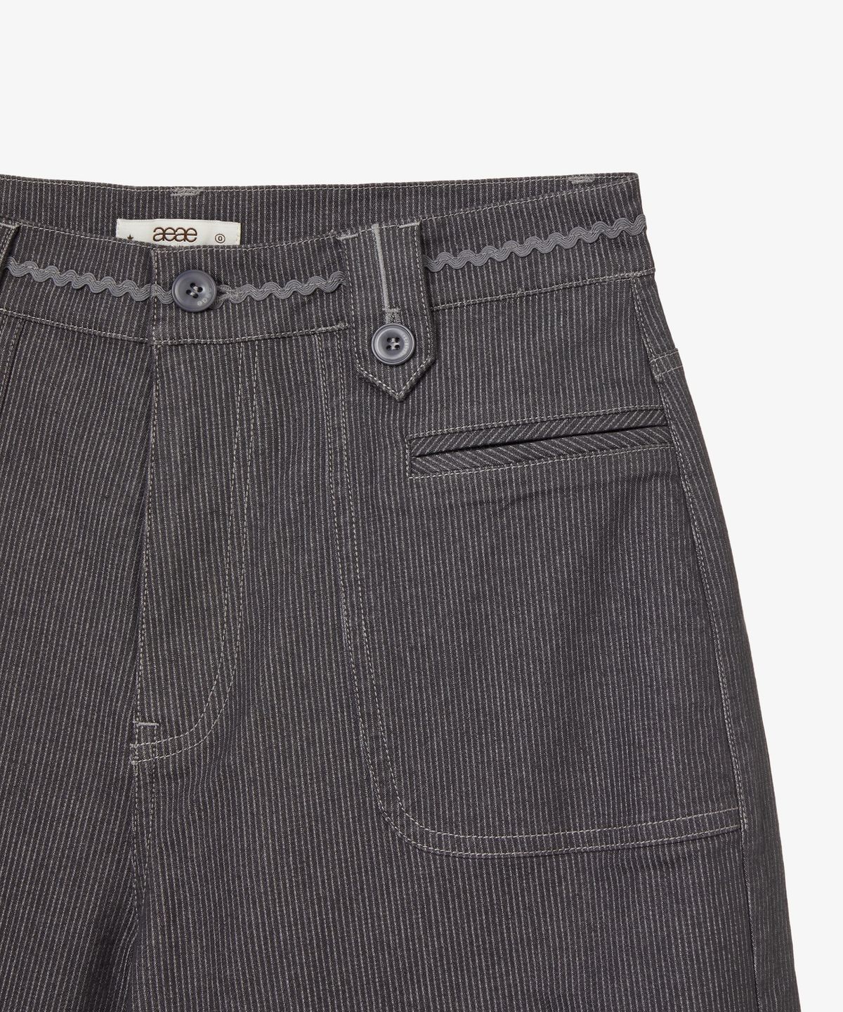 에이이에이이(AEAE) STRIPE WORK PANTS [CHARCOAL]