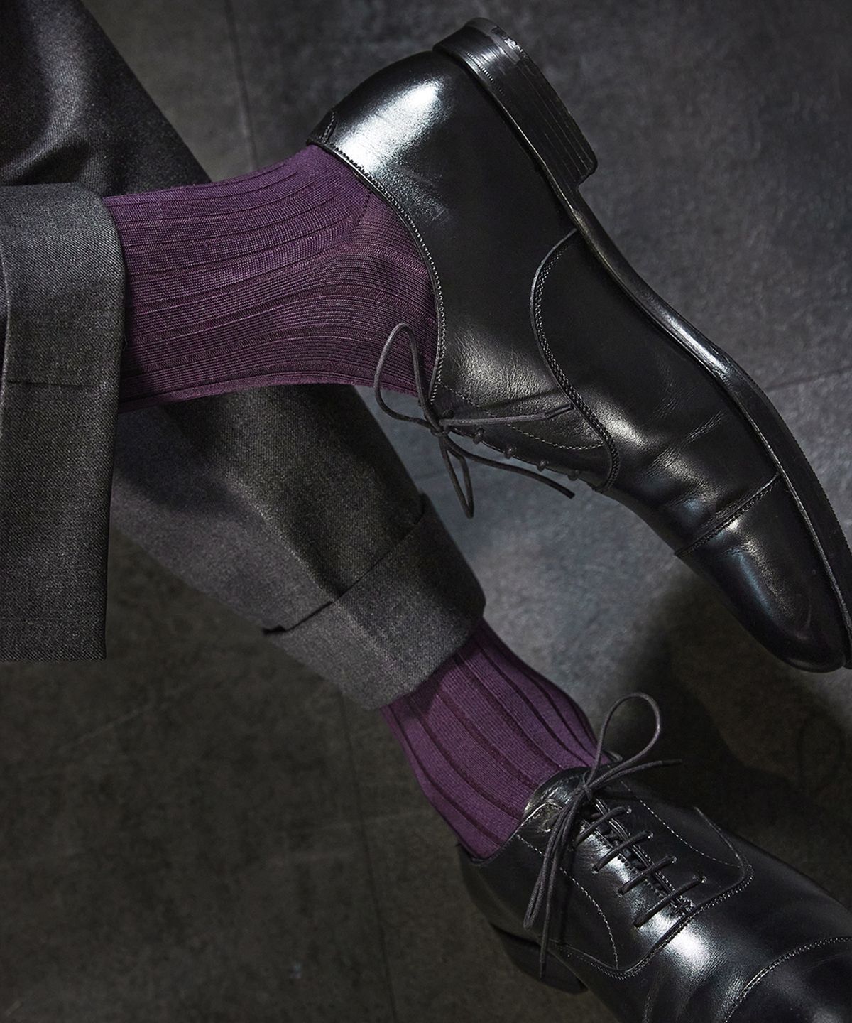 에첼(ETZEL) ETS001 남성 실켓 정장 립 드레시 양말 ANDRE: Silket Rib (28 Colors)