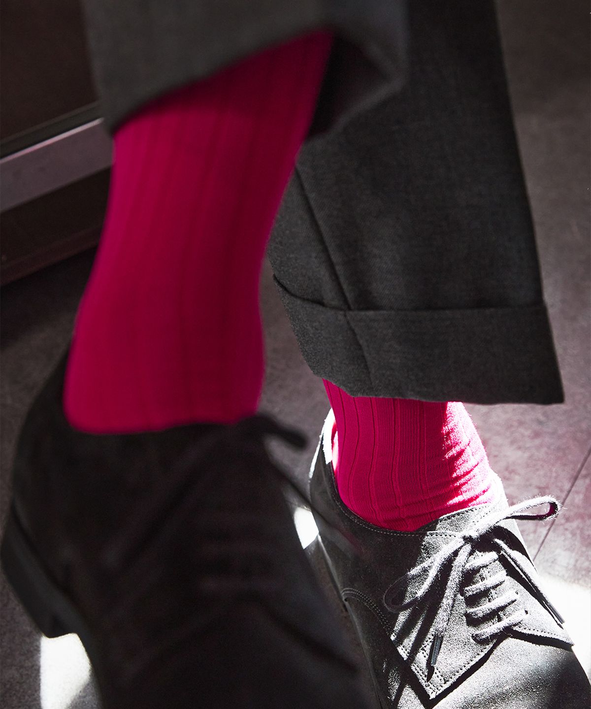 에첼(ETZEL) ETS001 남성 실켓 정장 립 드레시 양말 ANDRE: Silket Rib (28 Colors)
