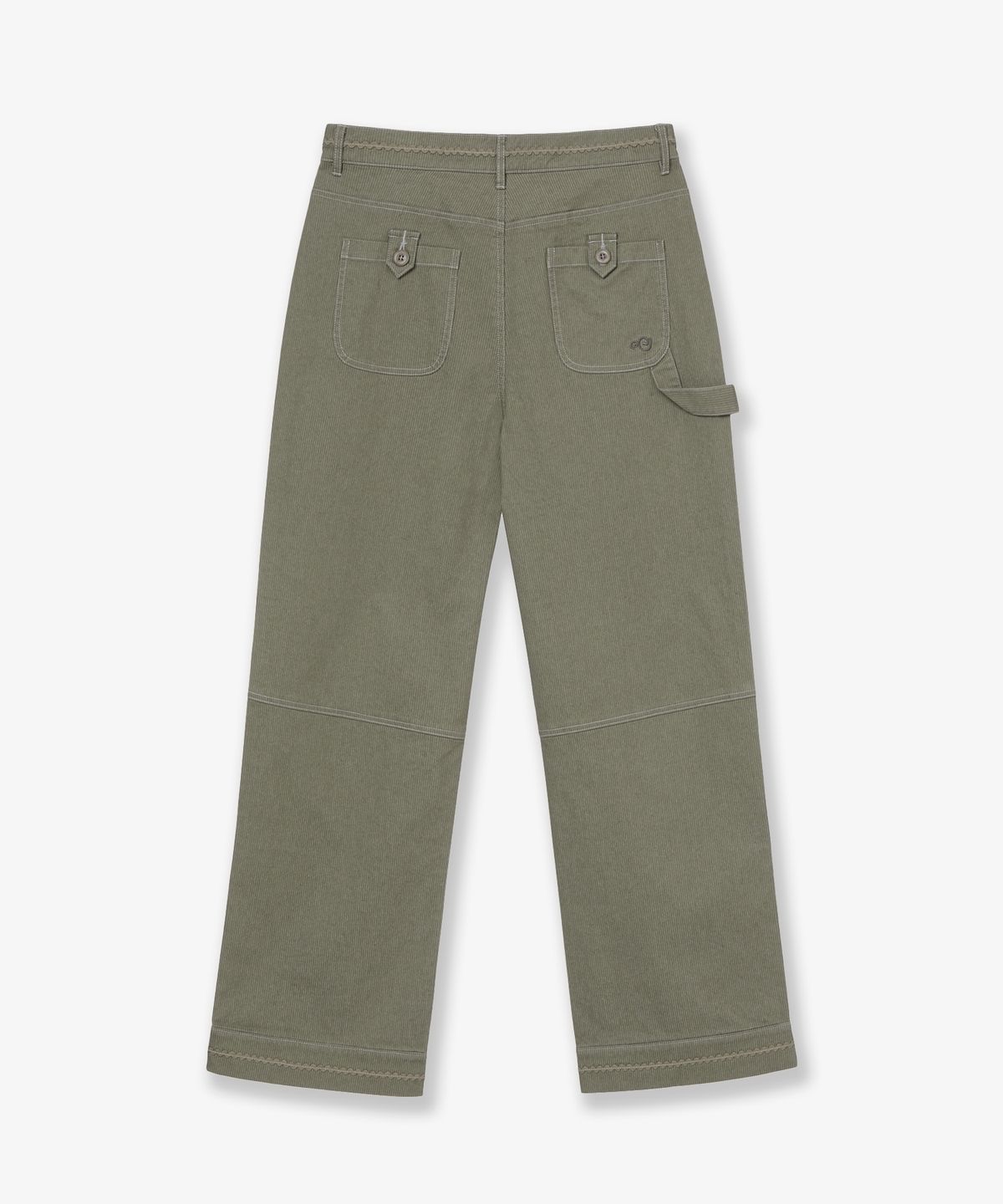 에이이에이이(AEAE) STRIPE WORK PANTS [OLIVE]
