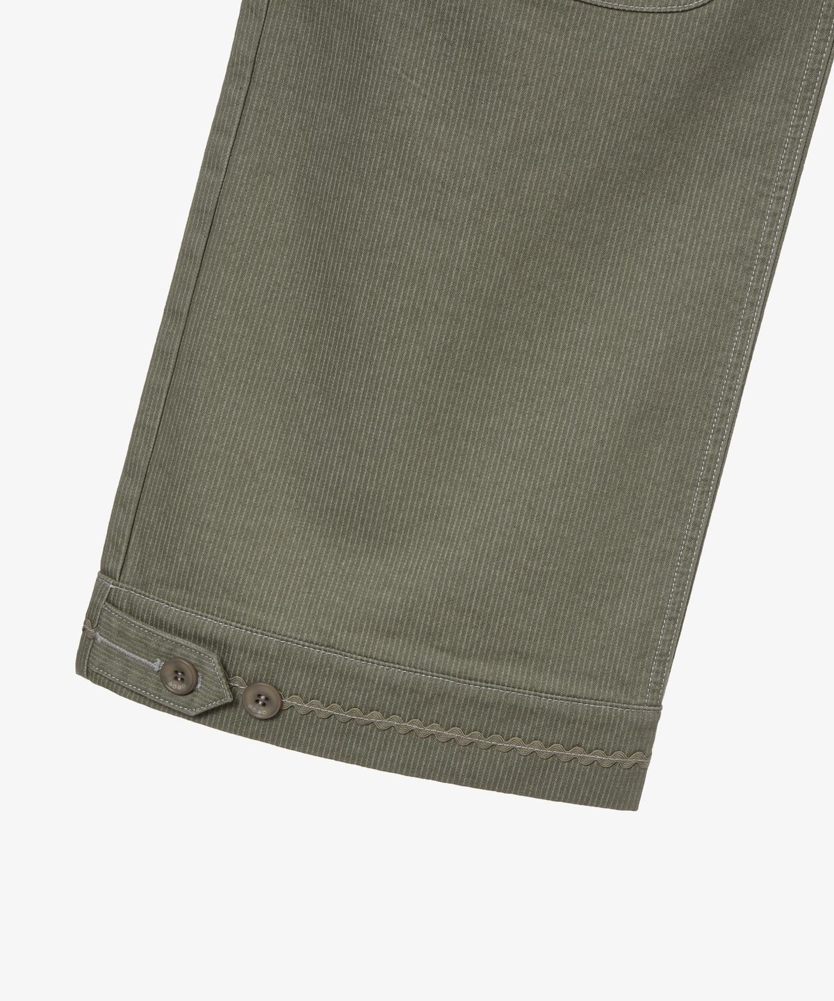 에이이에이이(AEAE) STRIPE WORK PANTS [OLIVE]