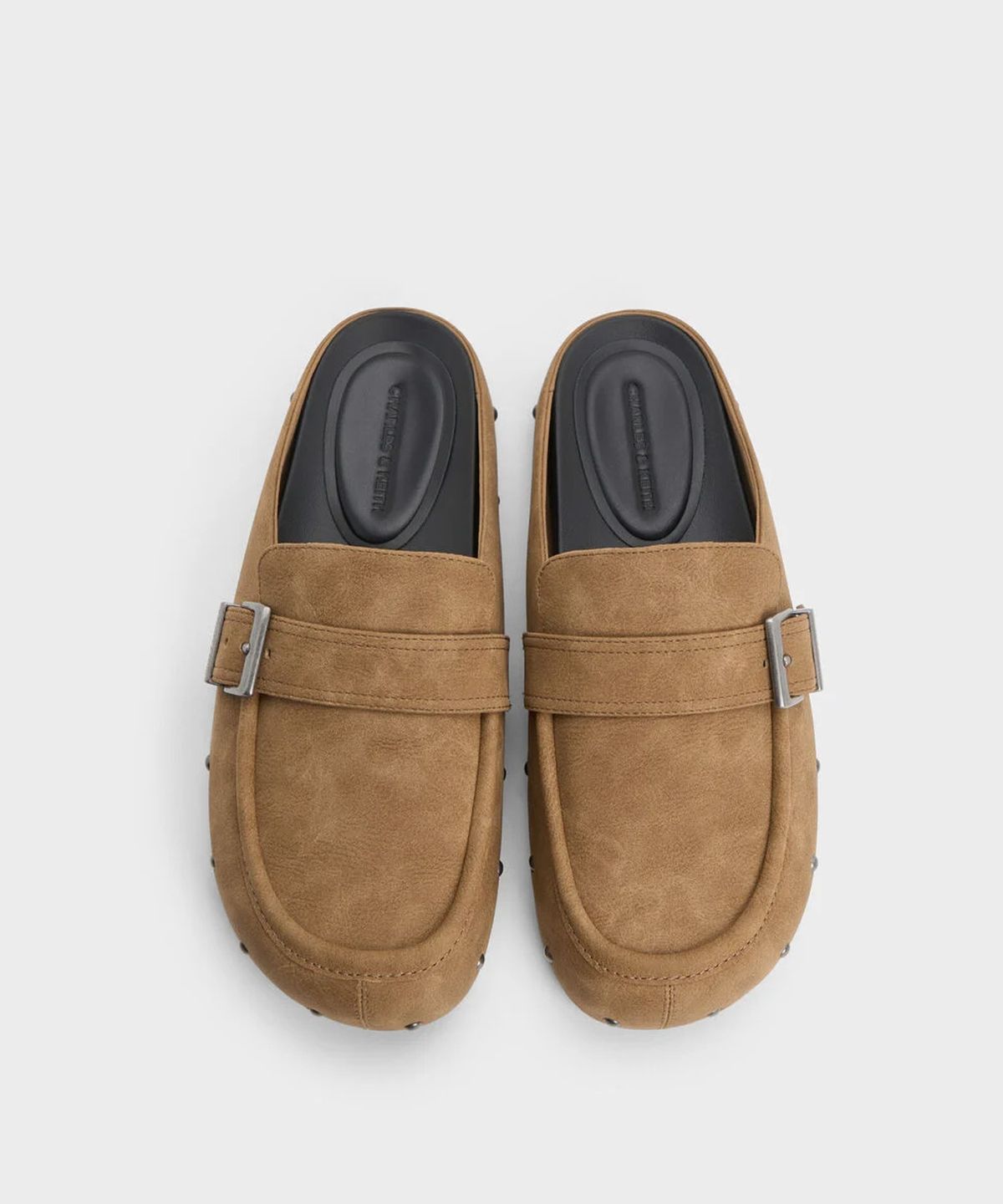 찰스앤키스(CHARLES & KEITH) 스터드 버클 플랫 뮬 2colors CK1-70381239