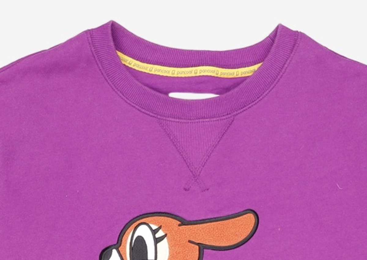 팬콧(PANCOAT) POPDEER FLEECE CREWNECK (GHAPE PRUPLE) XL