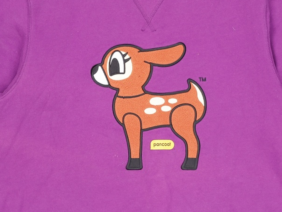 팬콧(PANCOAT) POPDEER FLEECE CREWNECK (GHAPE PRUPLE) XL