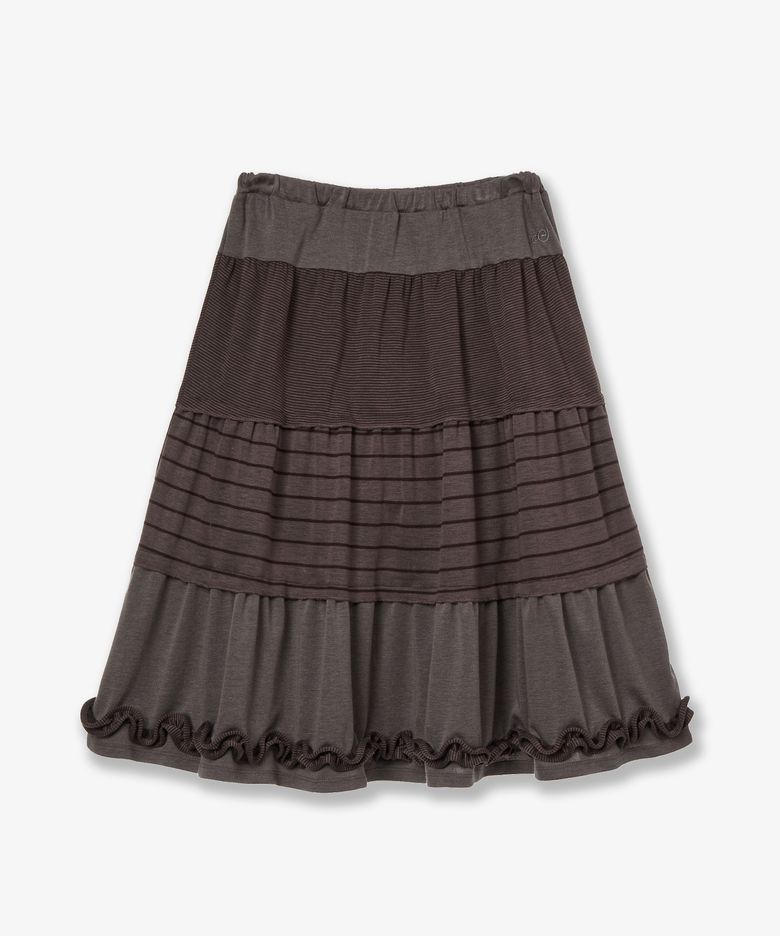 TIERED FRILL SKIRT [PURPLE]