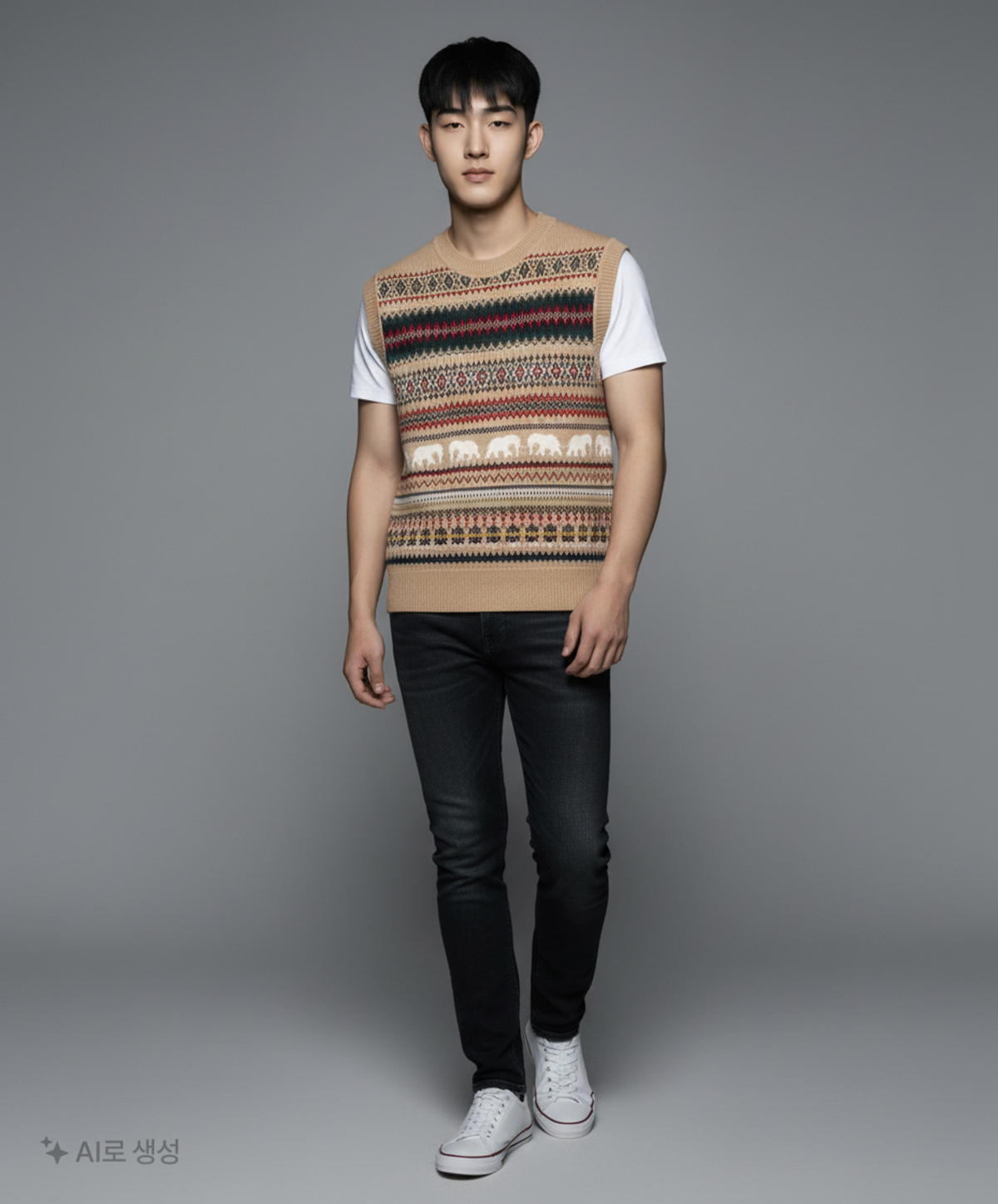커스텀멜로우(CUSTOMELLOW) elephant pattern vest_CWWAW21701BEX L