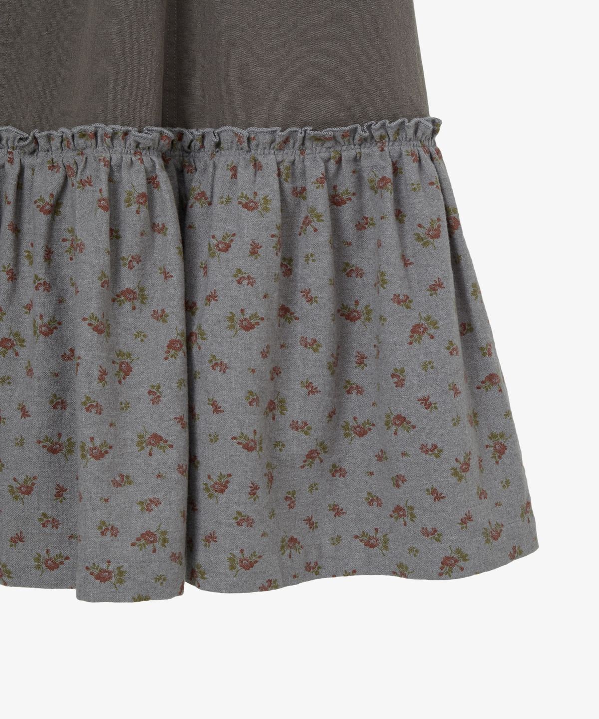 에이이에이이(AEAE) FLOWER BLOCK SKIRT [CHARCOAL]