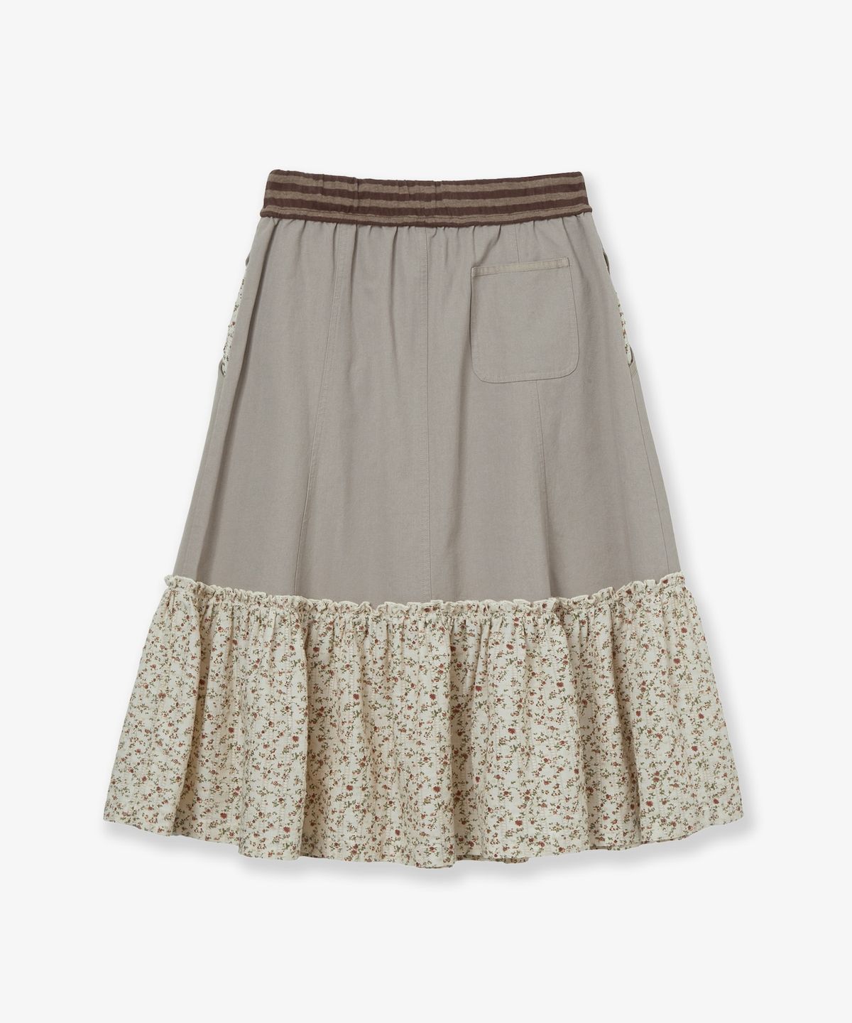 에이이에이이(AEAE) FLOWER BLOCK SKIRT [GREY]