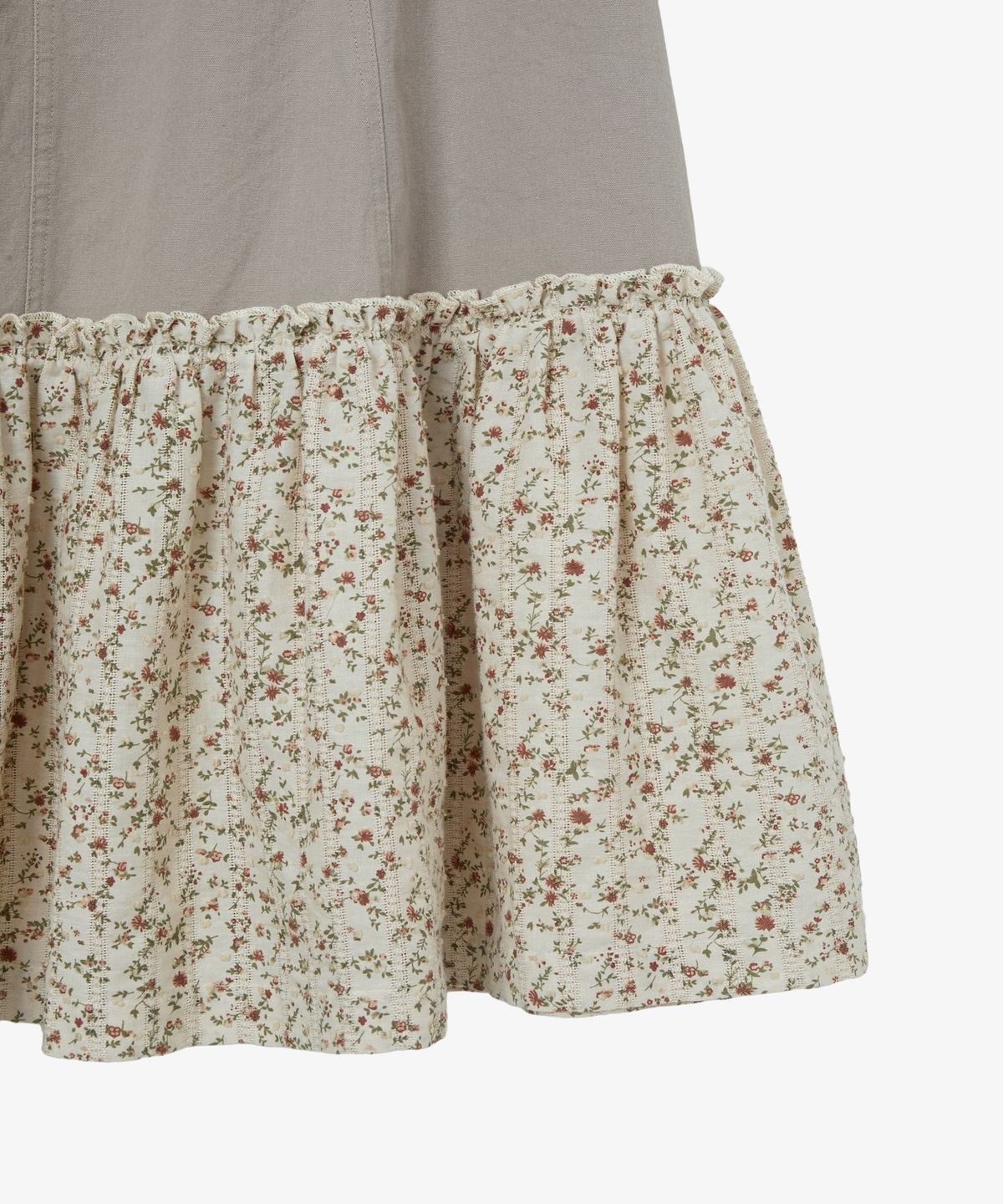 에이이에이이(AEAE) FLOWER BLOCK SKIRT [GREY]