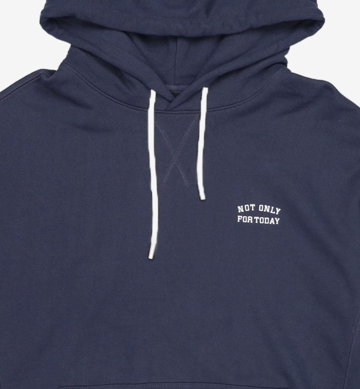 낫온리포투데이(NOT ONLY FOR TODAY) 스몰 로고 자수 후드티 (2Color) M