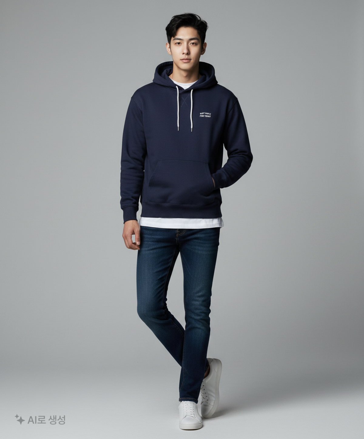 낫온리포투데이(NOT ONLY FOR TODAY) 스몰 로고 자수 후드티 (2Color) M