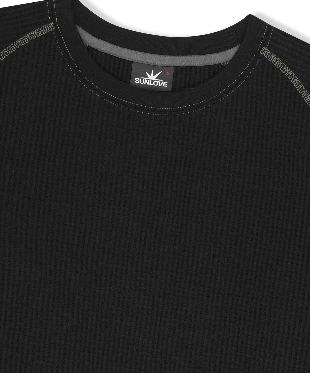 썬러브투어(SUNLOVETOUR) Aero Waffle LS Tee Black