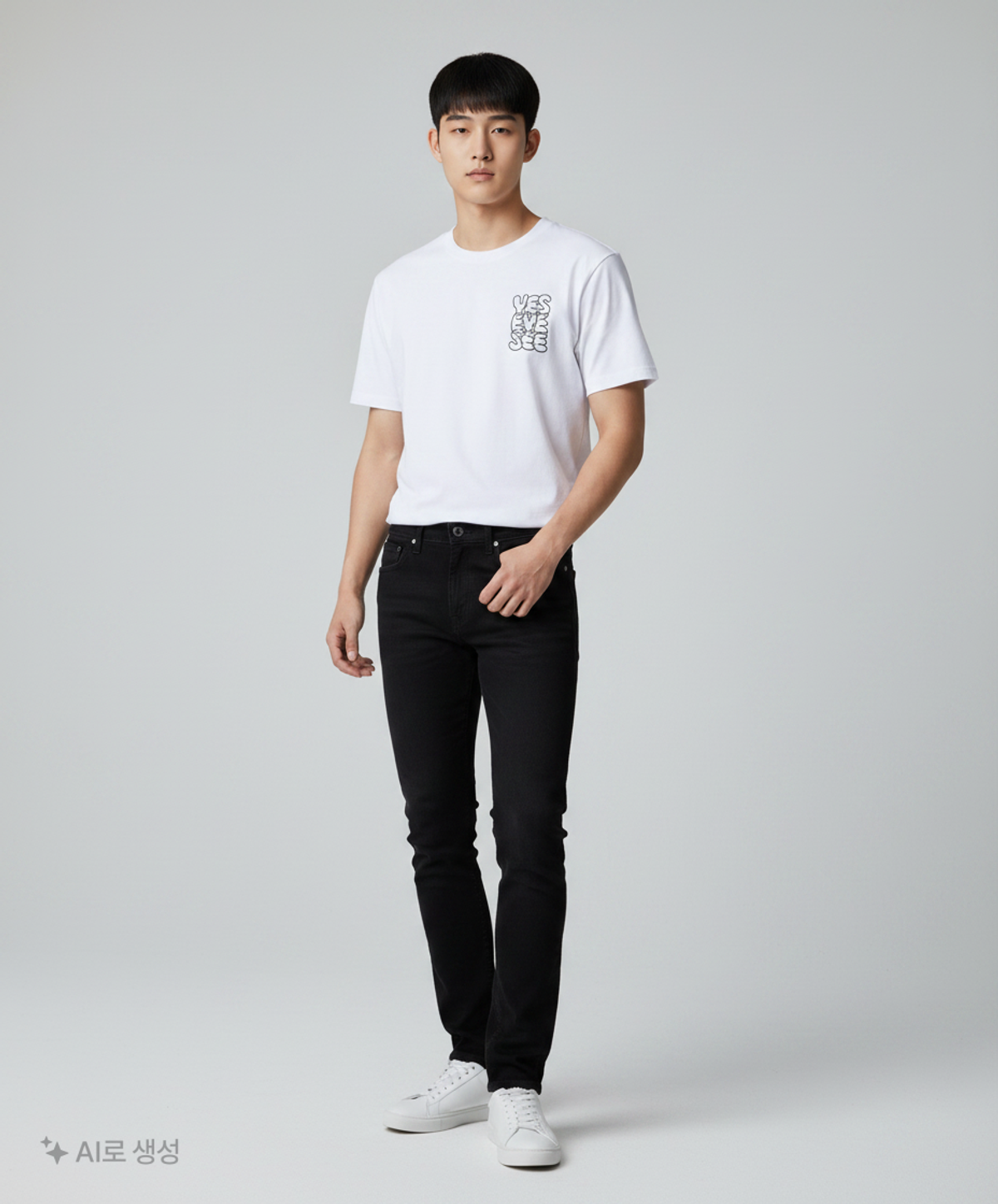 예스아이씨(YESEYESEE) C-Logo Tee Blue L