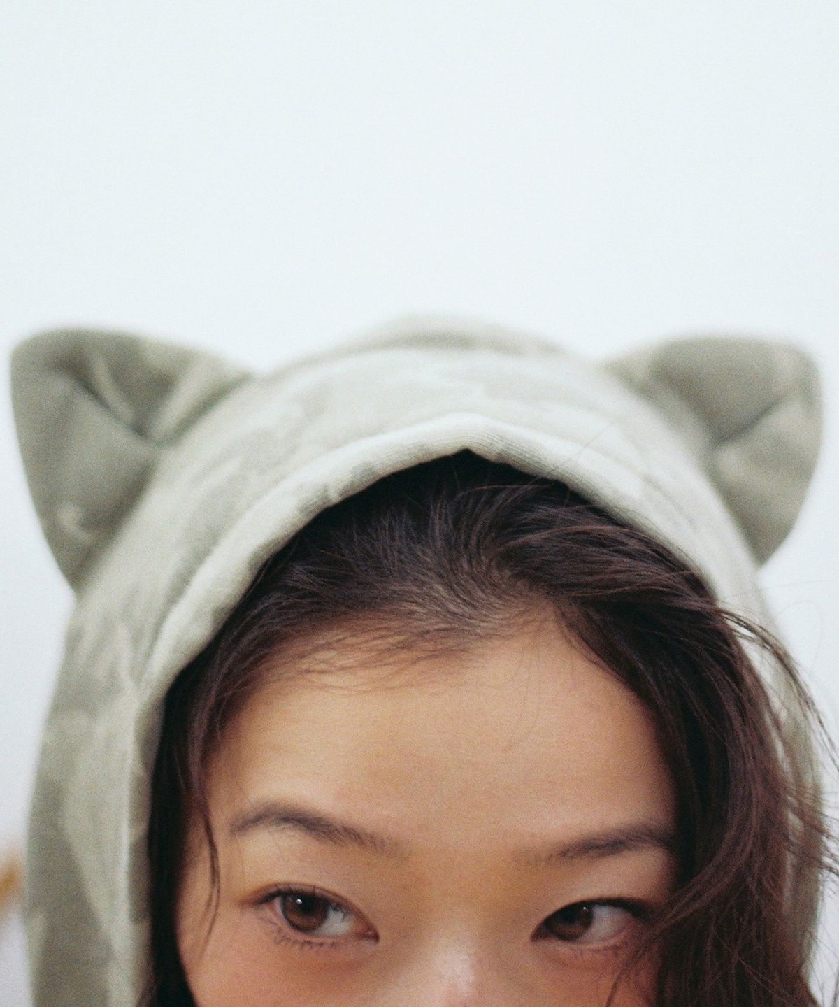 잇자바이브(ITZAVIBE) M3OW CAT EAR HOODIE ZIP UP - CAMO
