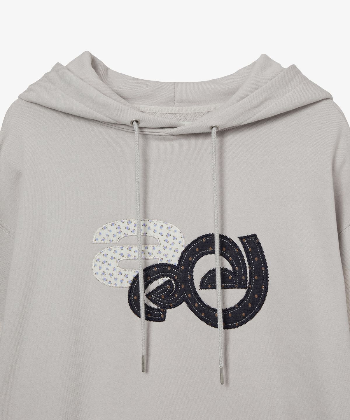 에이이에이이(AEAE) APPLIQUE FLOWER LOGO HOODIE [ASH]