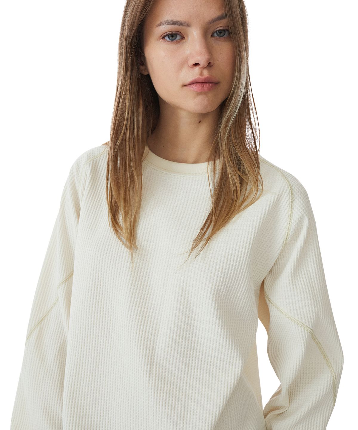 썬러브투어(SUNLOVETOUR) Aero Waffle LS Tee Ivory