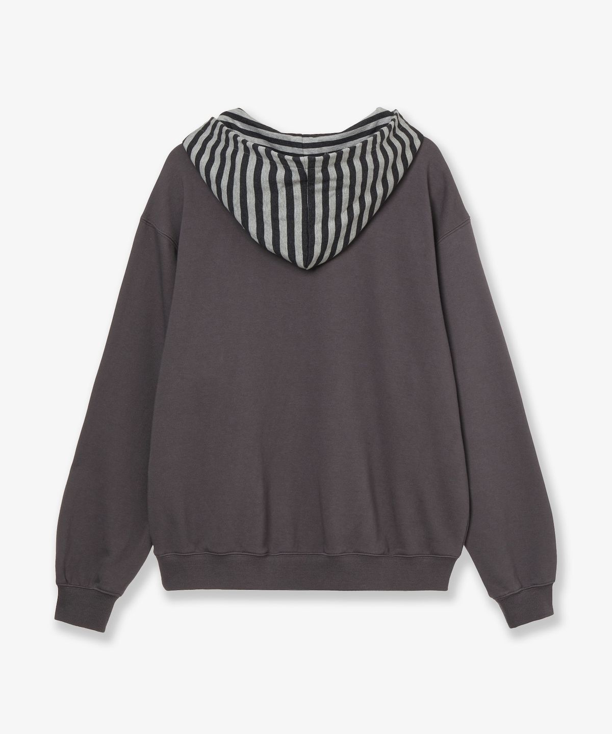 에이이에이이(AEAE) WEB LOGO LOOSED HOODIE [PURPLE CHARCOAL]