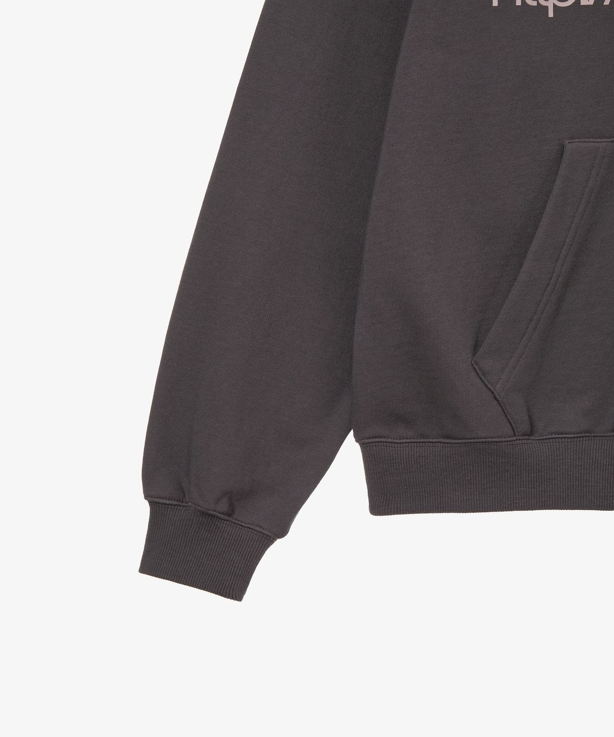 에이이에이이(AEAE) WEB LOGO LOOSED HOODIE [PURPLE CHARCOAL]