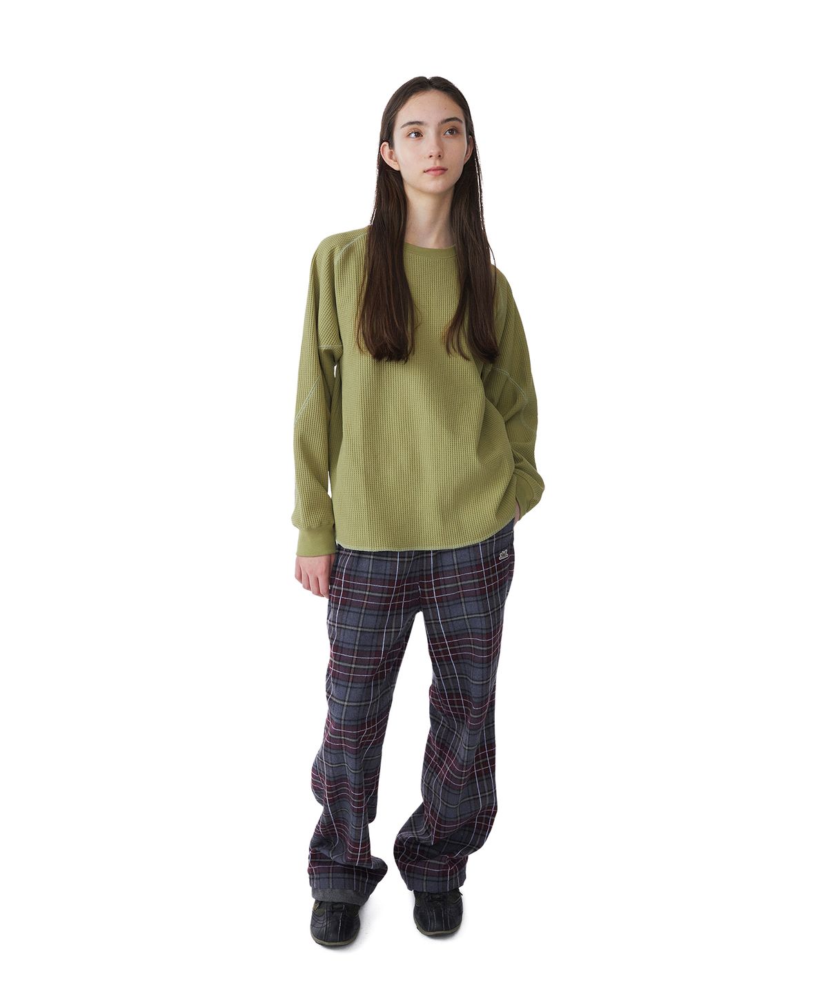 썬러브투어(SUNLOVETOUR) Aero Waffle LS Tee Light Olive