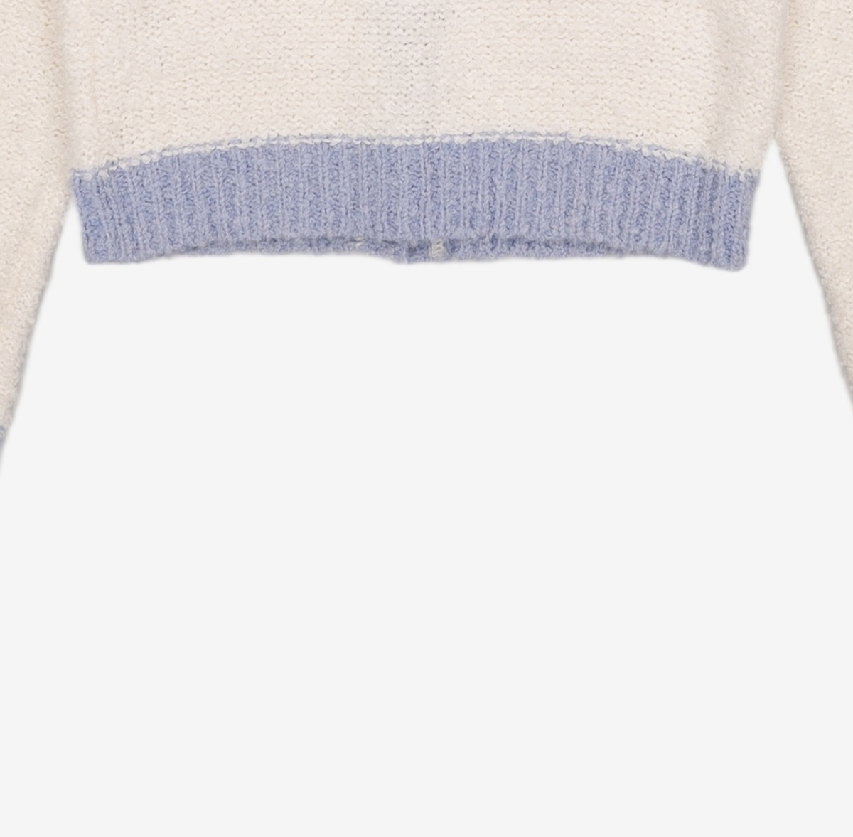 미쏘(MIXXO) 배색 부클 가디건 MIWCKCV21T S
