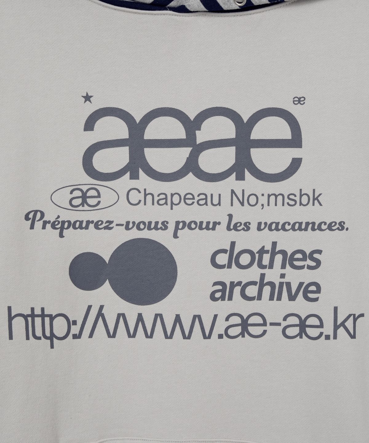 에이이에이이(AEAE) WEB LOGO LOOSED HOODIE [ASH]