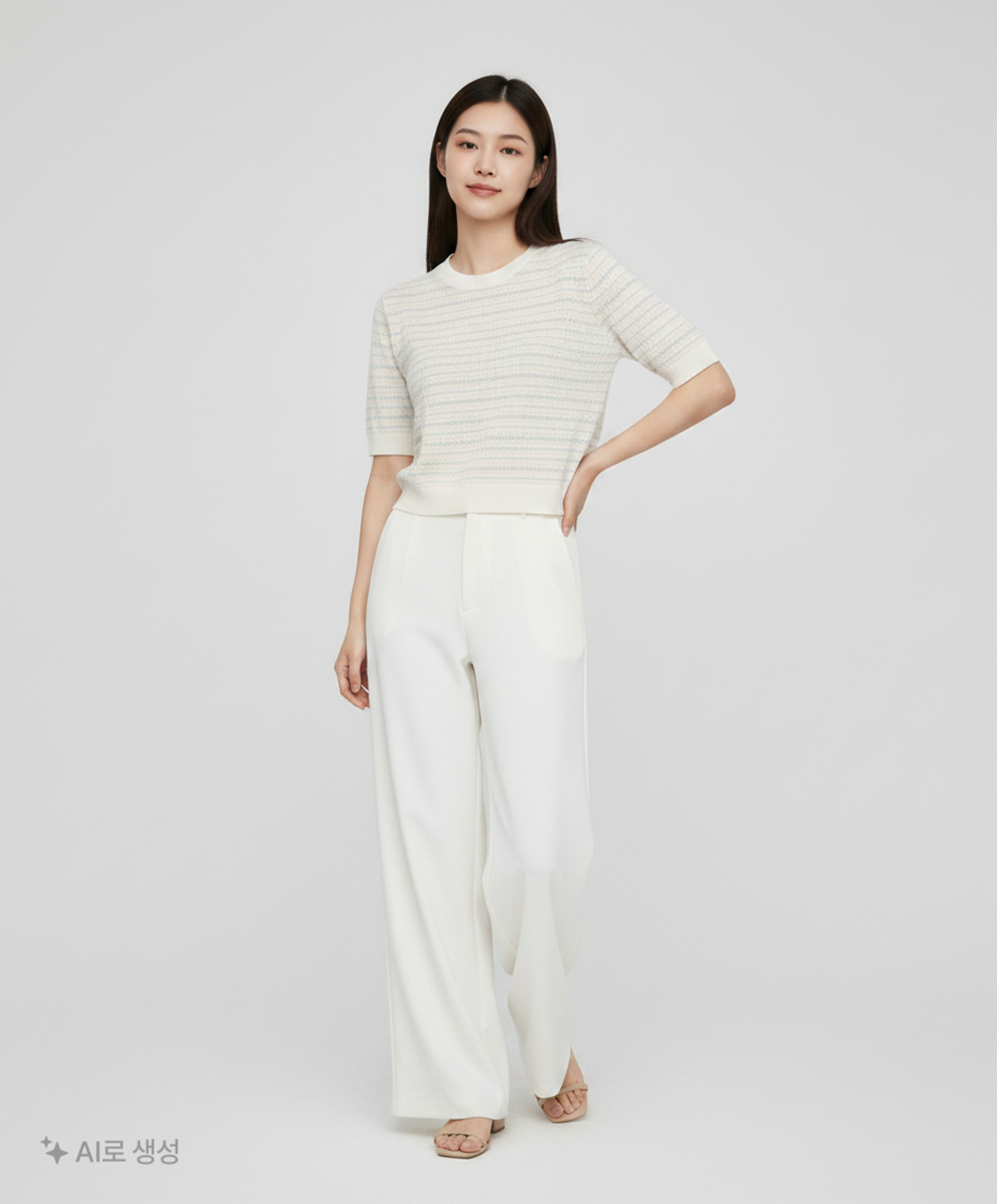 미쏘(MIXXO) [리오더]트위드 반팔 풀오버_KAC51QT RE MIWKAC78QT S