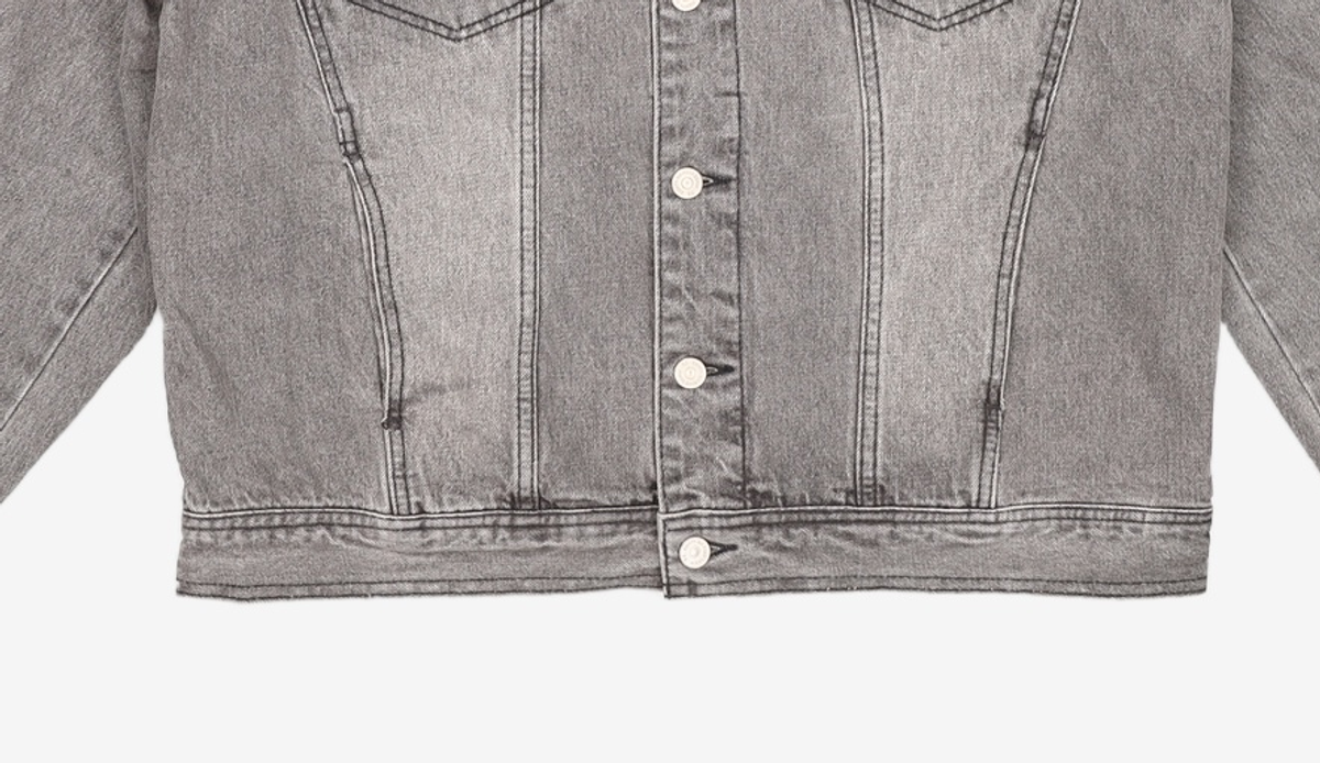 86로드(86ROAD) SOLID WASHING DENIM TRUCKER GREY L