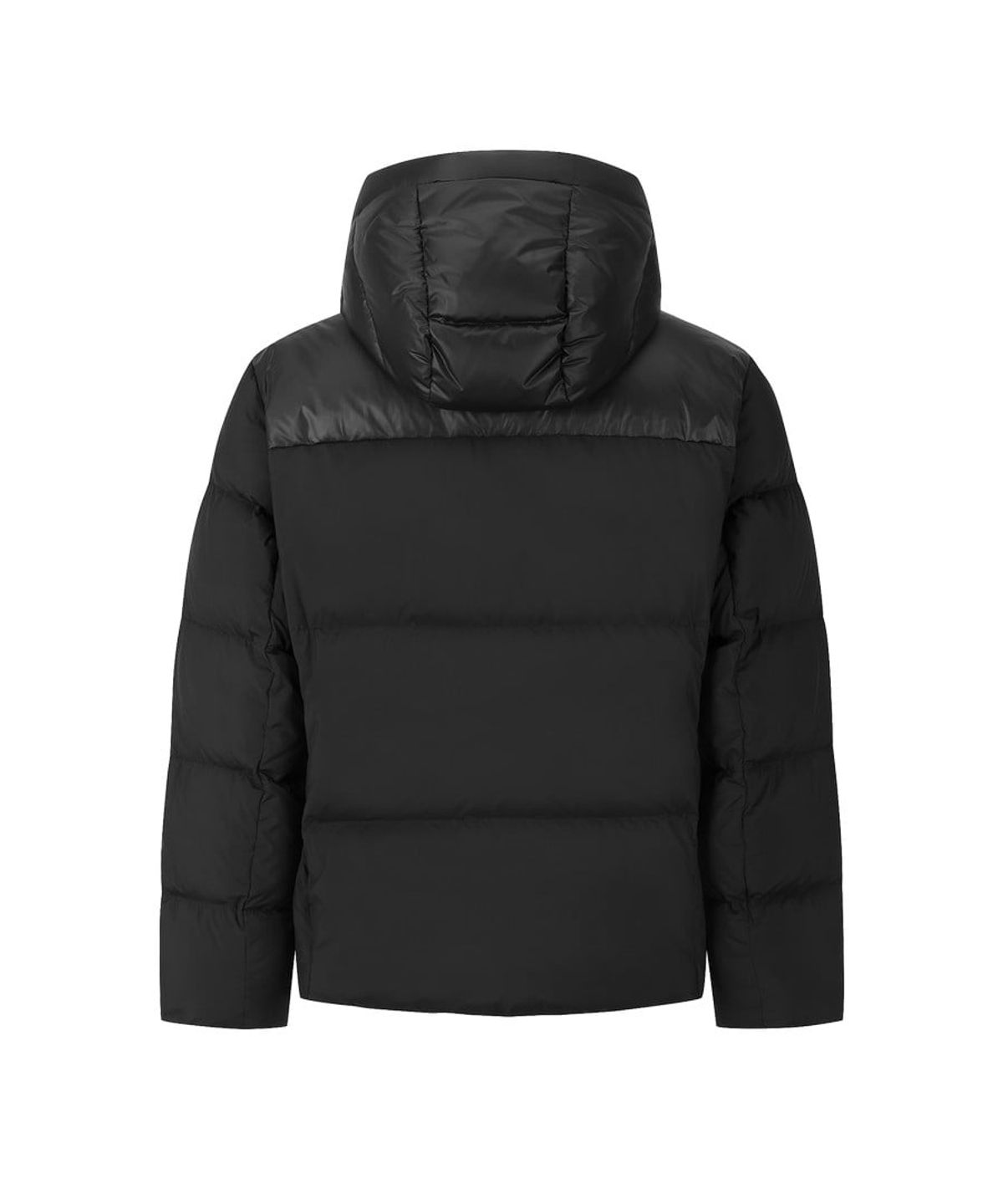 디스커버리 익스페디션(DISCOVERY EXPEDITION) 남성 베른 하이브리드 구스다운 숏패딩 (BLACK)