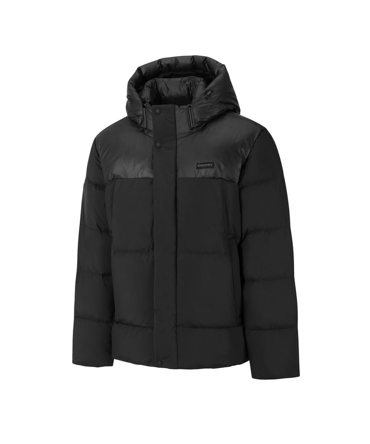 디스커버리 익스페디션(DISCOVERY EXPEDITION) 남성 베른 하이브리드 구스다운 숏패딩 (BLACK)