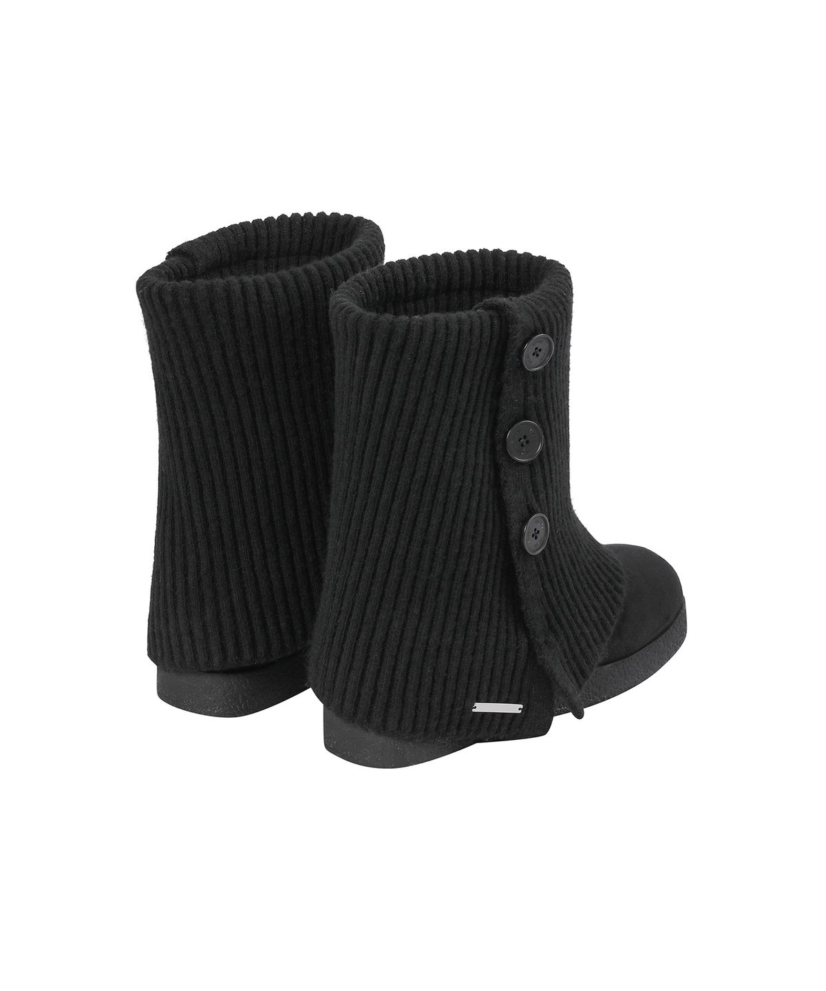 미세키서울(MISEKI SEOUL) Button knit Warmer Boots BLACK