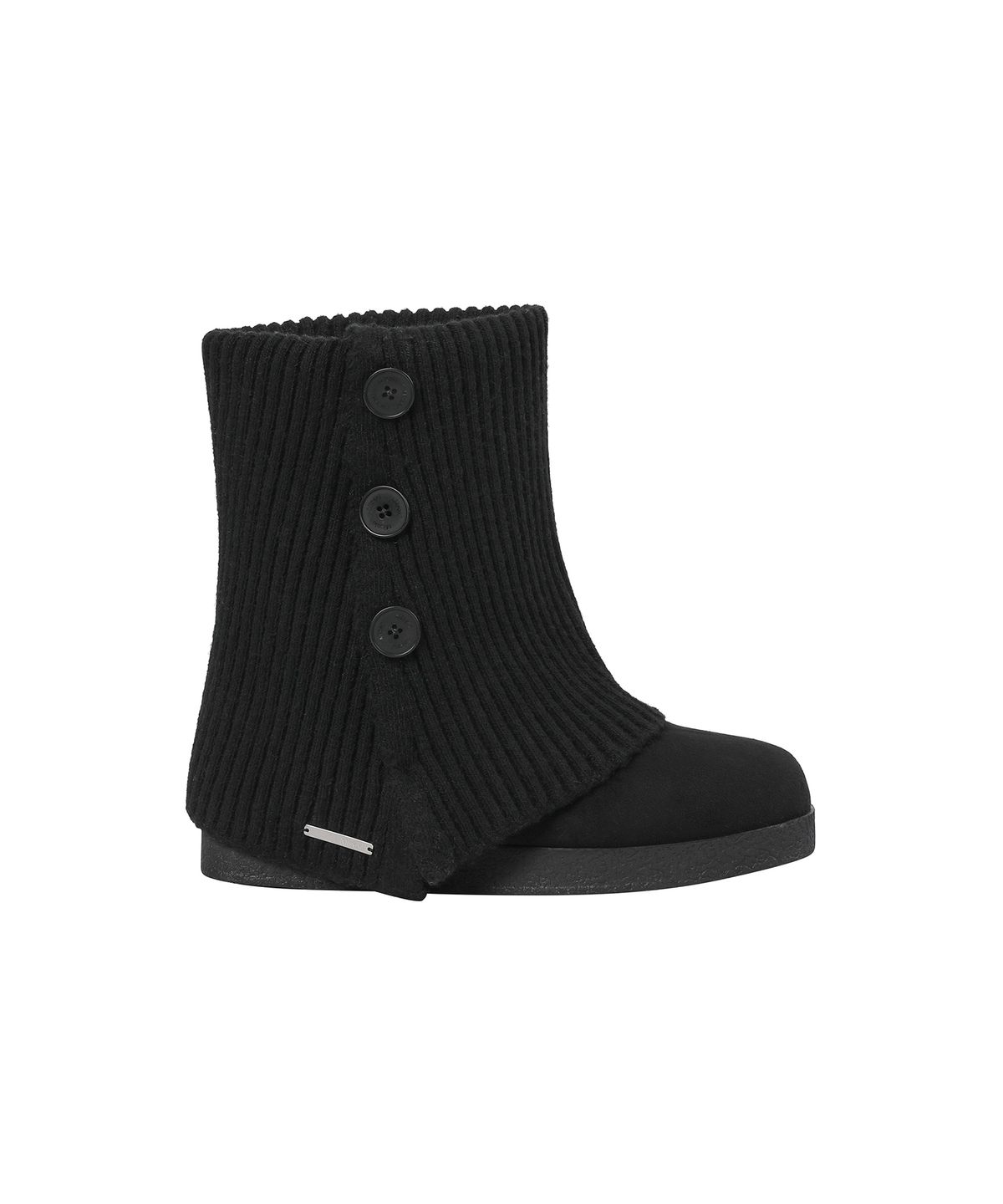미세키서울(MISEKI SEOUL) Button knit Warmer Boots BLACK
