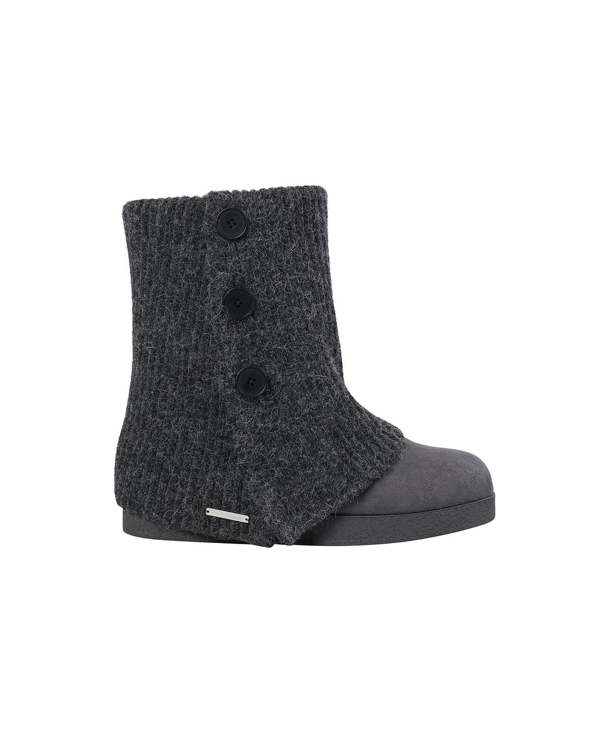 미세키서울(MISEKI SEOUL) Button knit Warmer Boots CHARCOAL
