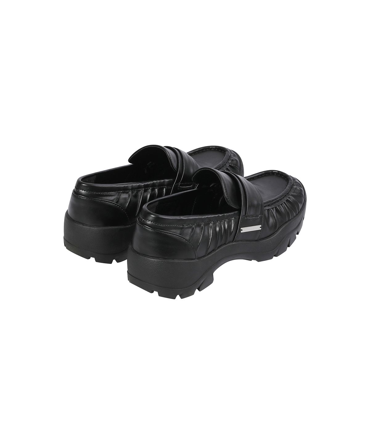 미세키서울(MISEKI SEOUL) Shirring leather loafer BLACK
