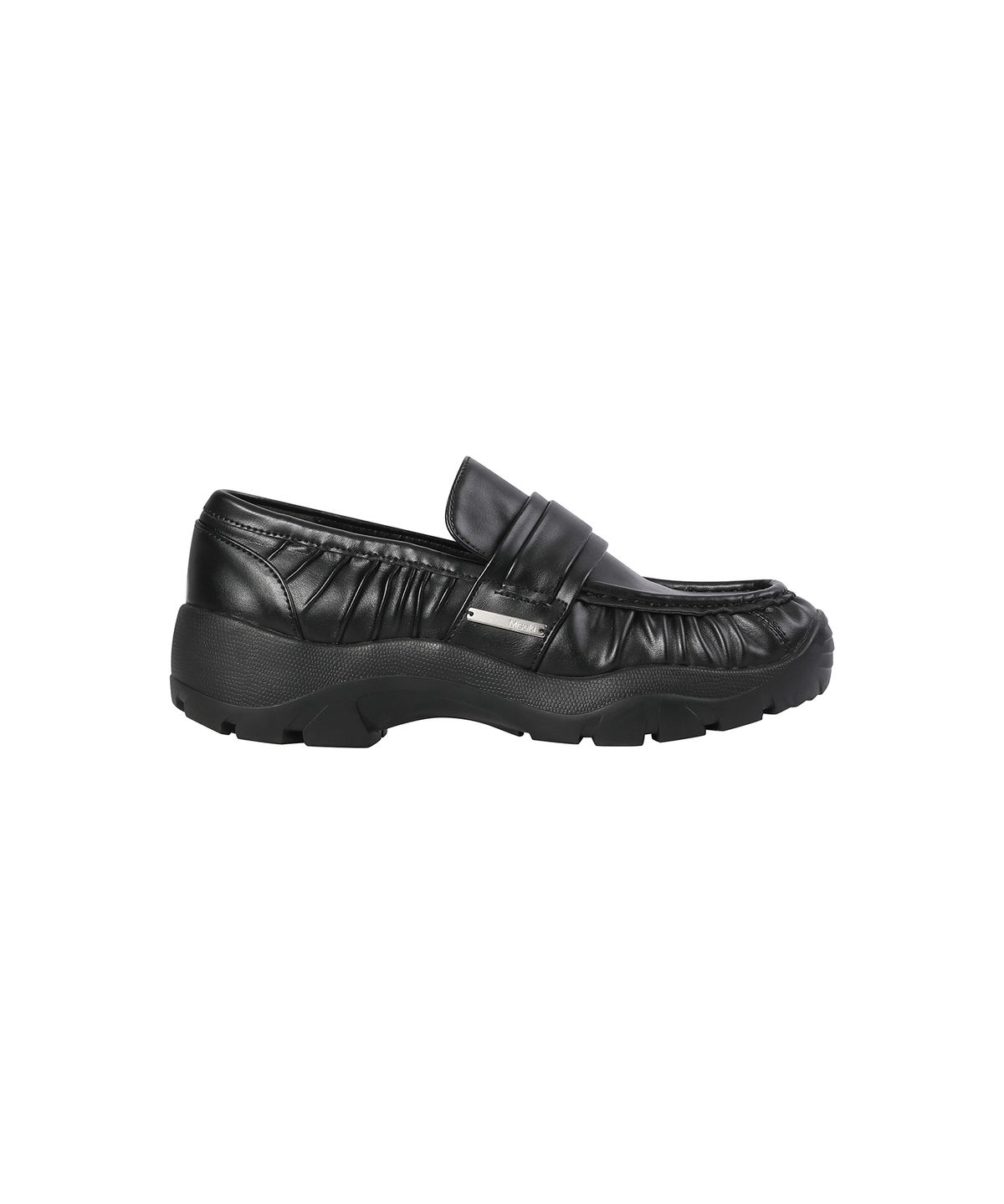 미세키서울(MISEKI SEOUL) Shirring leather loafer BLACK