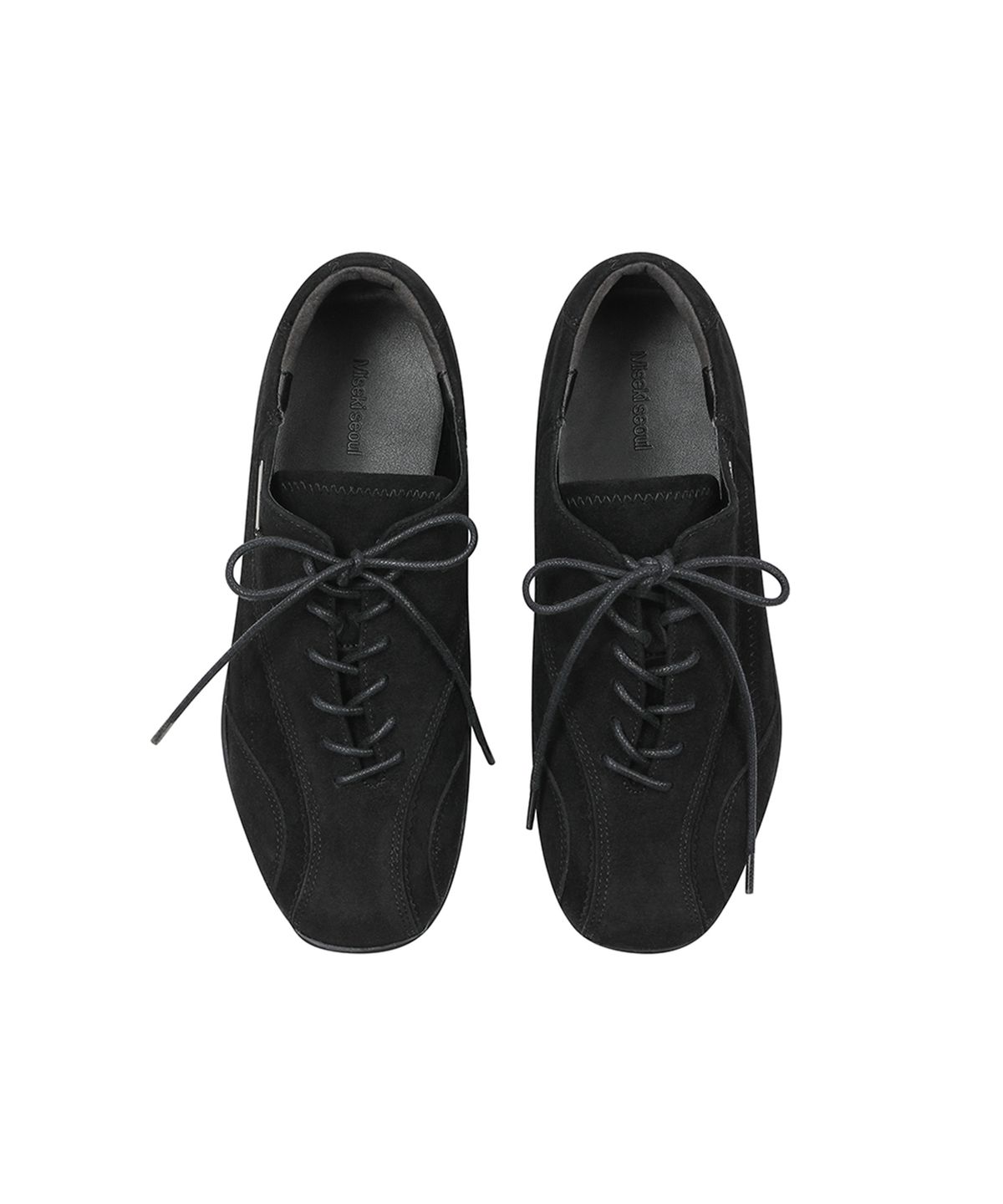 미세키서울(MISEKI SEOUL) Diagonal suede sneakers BLACK
