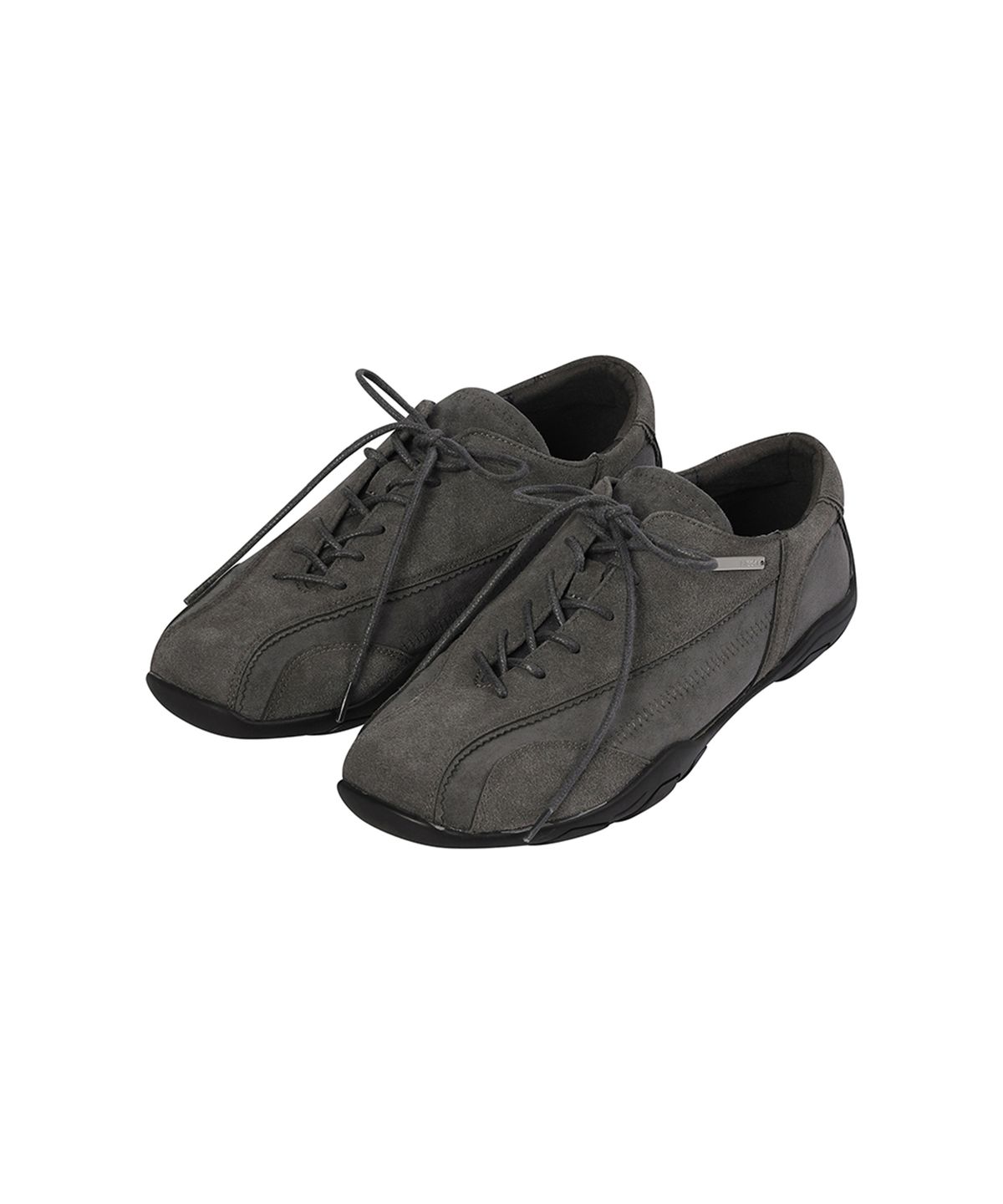 미세키서울(MISEKI SEOUL) Diagonal suede sneakers CHARCOAL