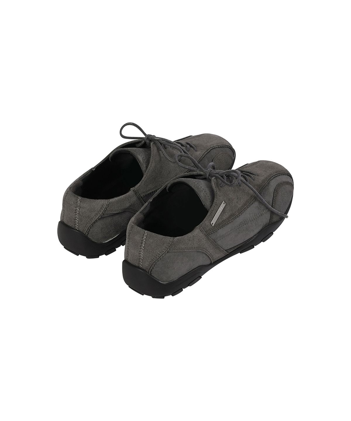 미세키서울(MISEKI SEOUL) Diagonal suede sneakers CHARCOAL
