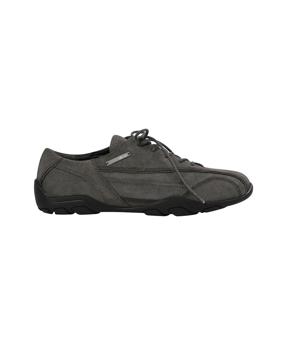 미세키서울(MISEKI SEOUL) Diagonal suede sneakers CHARCOAL