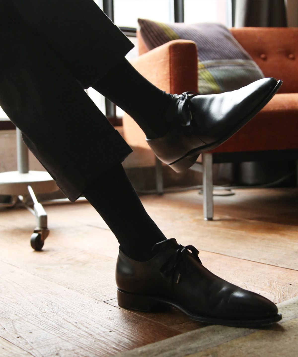에첼(ETZEL) ETS003 남성용 드레스 니삭스 실켓 립 롱호스 CHARLES: Silket Rib Long Hose (3 Colors)