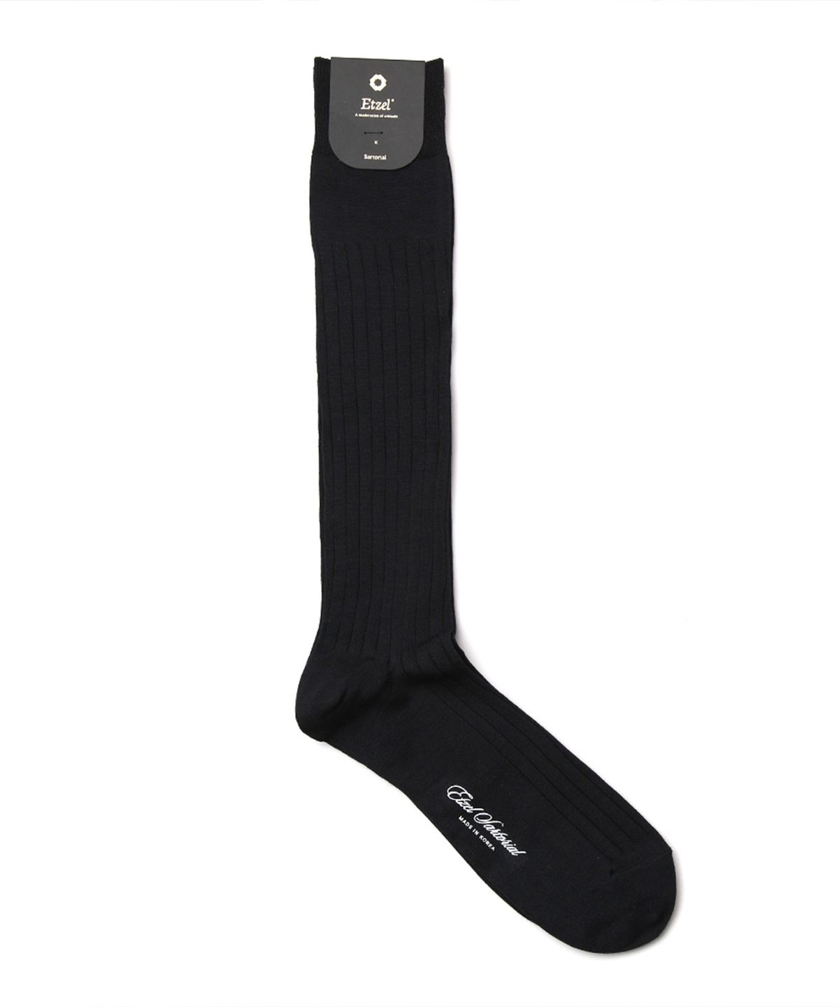 에첼(ETZEL) ETS003 남성용 드레스 니삭스 실켓 립 롱호스 CHARLES: Silket Rib Long Hose (3 Colors)