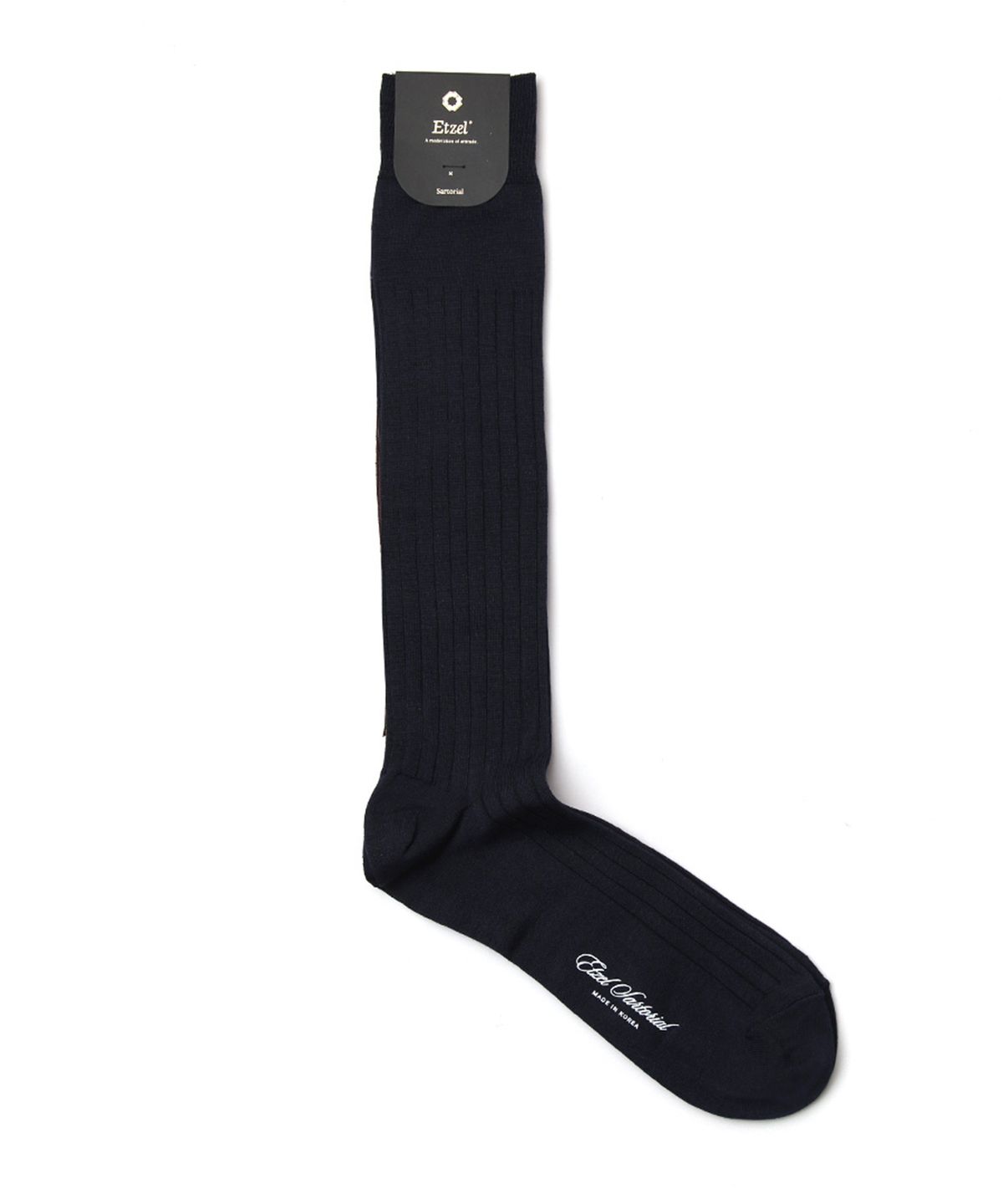 에첼(ETZEL) ETS003 남성용 드레스 니삭스 실켓 립 롱호스 CHARLES: Silket Rib Long Hose (3 Colors)