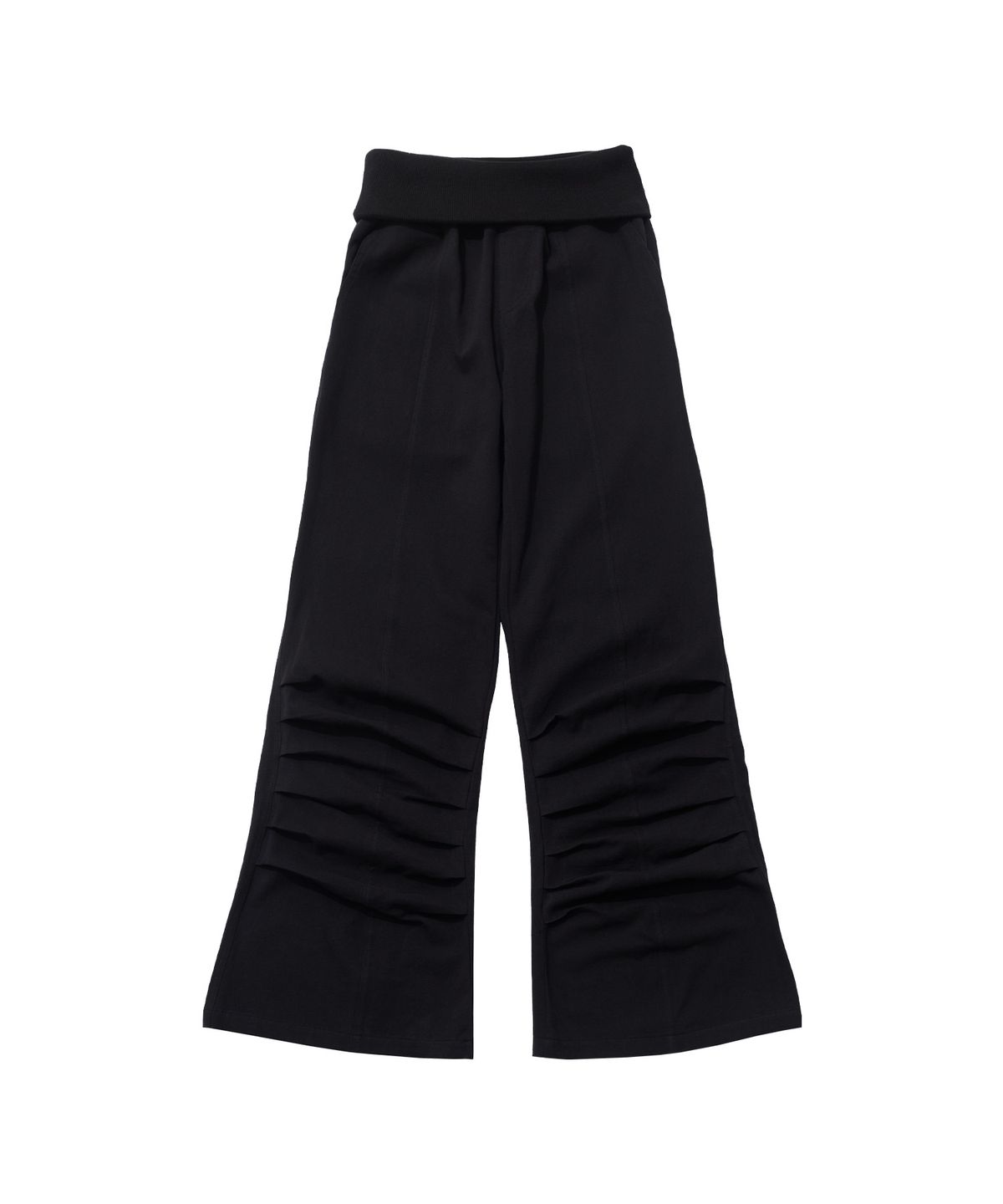 잇자바이브(ITZAVIBE) FOLDING SHIRRING PANTS - BLACK