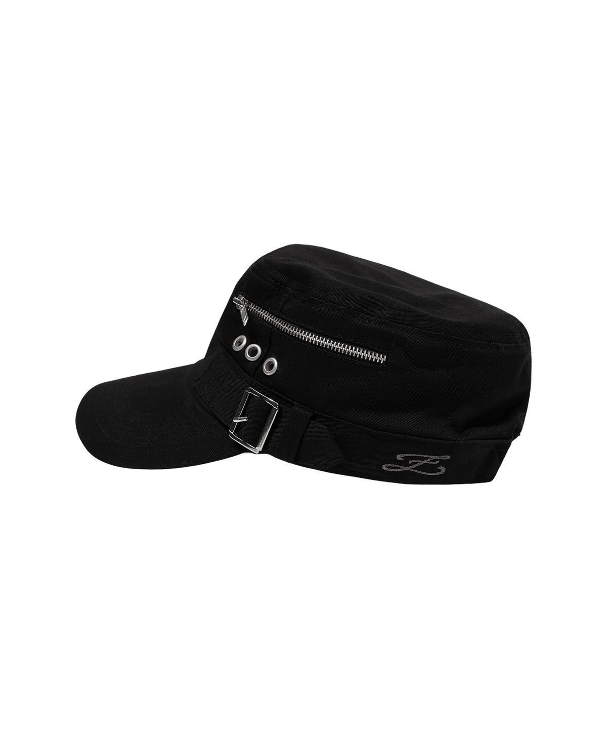 팬시클럽(FANCY CLUB) 벨티드 밀리터리 캡 (BLACK) F26ZE411